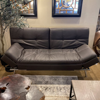Relax Lounger Leather Armless ClickClack W/ Charging Port