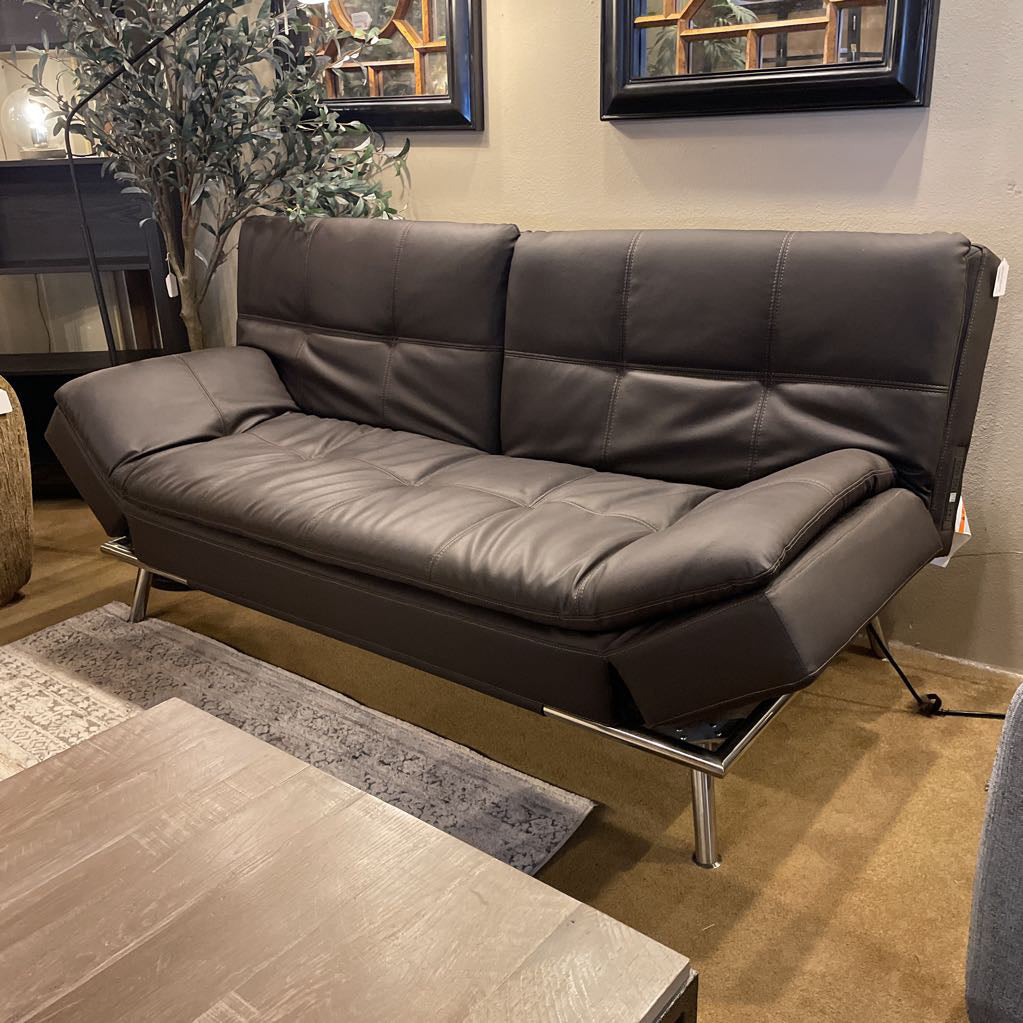 Relax Lounger Leather Armless ClickClack W/ Charging Port