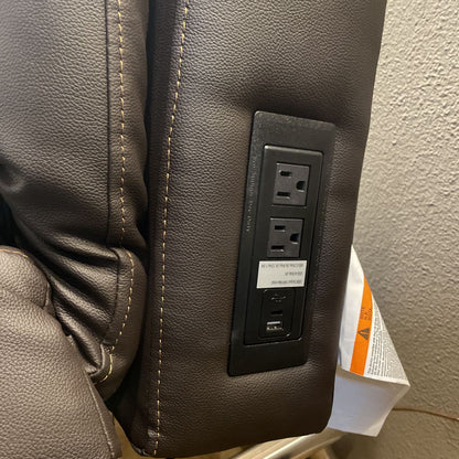 Relax Lounger Leather Armless ClickClack W/ Charging Port