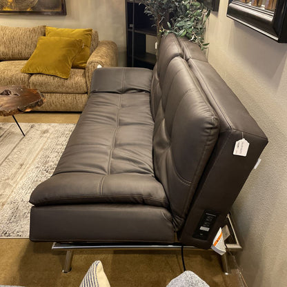 Relax Lounger Leather Armless ClickClack W/ Charging Port