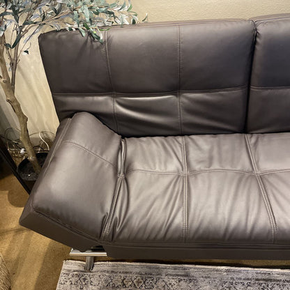 Relax Lounger Leather Armless ClickClack W/ Charging Port