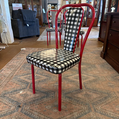 Retro Checkered Dining Chairs (Set Of 4) C DINING CHAIRS