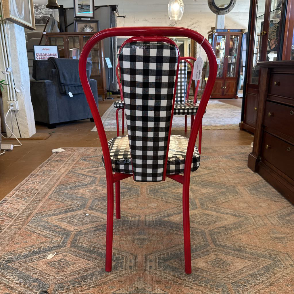 Retro Checkered Dining Chairs (Set Of 4) C DINING CHAIRS