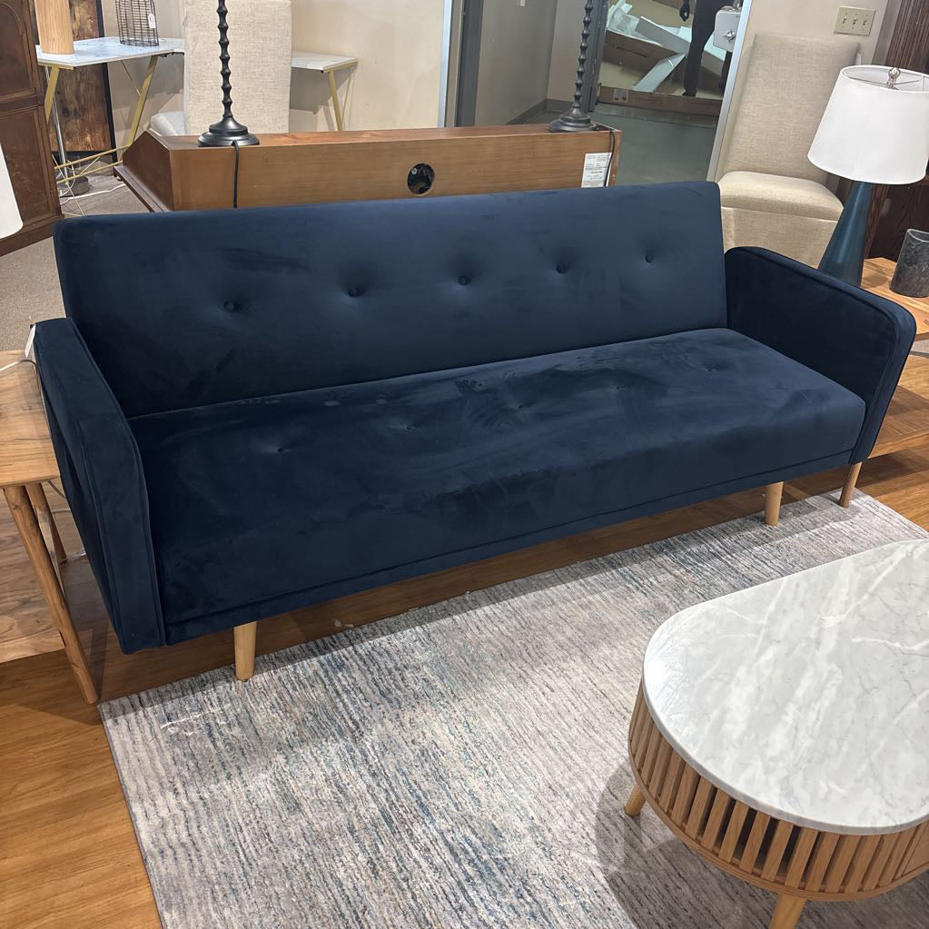 Blue Velvet Click-Clack Sofa