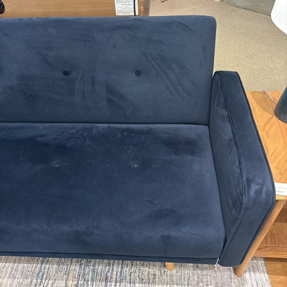 Blue Velvet Click-Clack Sofa