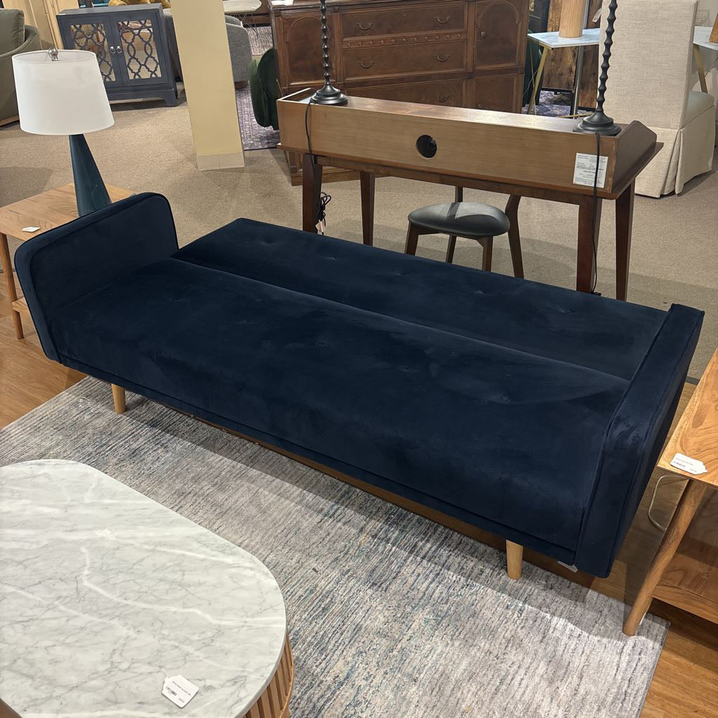 Blue Velvet Click-Clack Sofa
