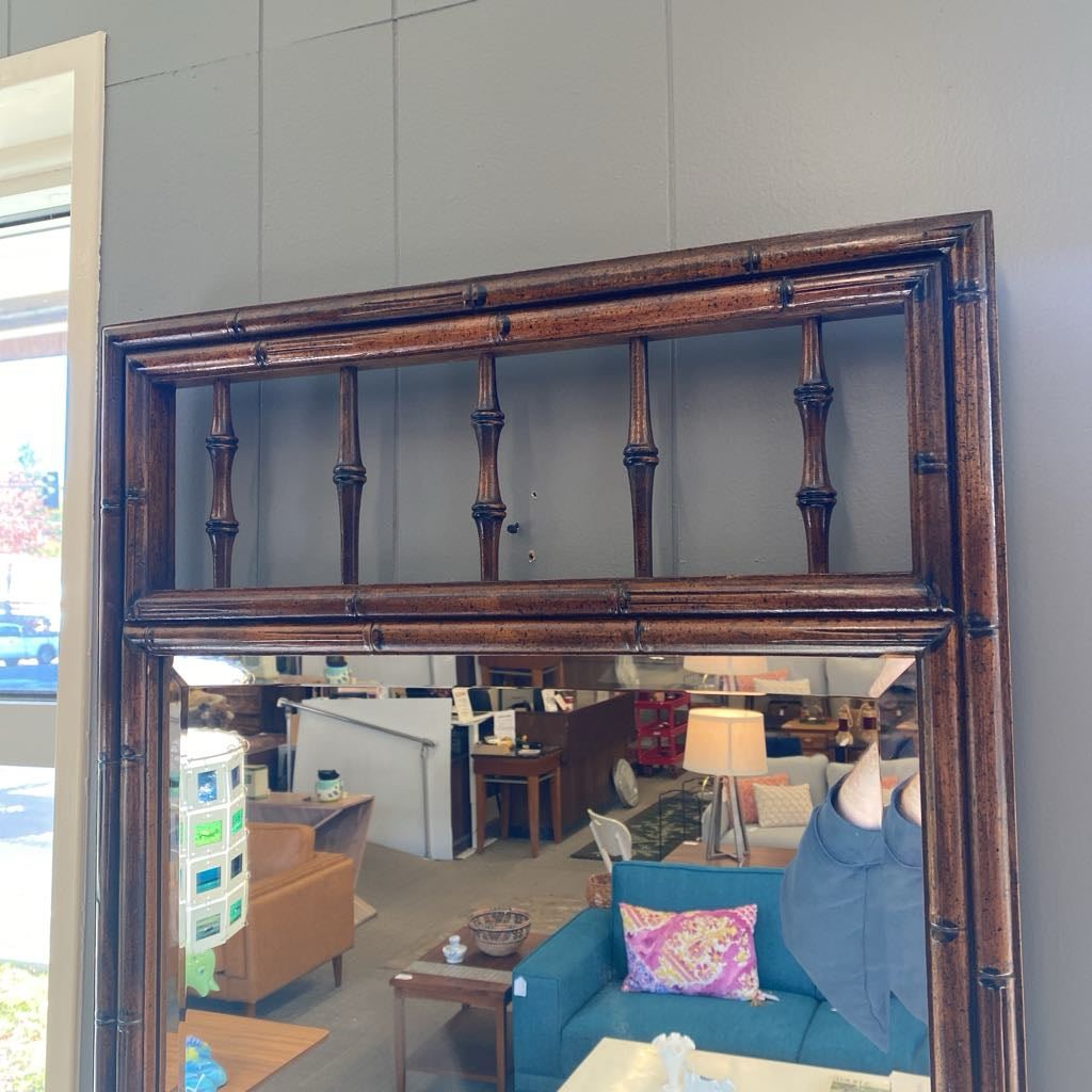 Vintage Faux Bamboo Mirror