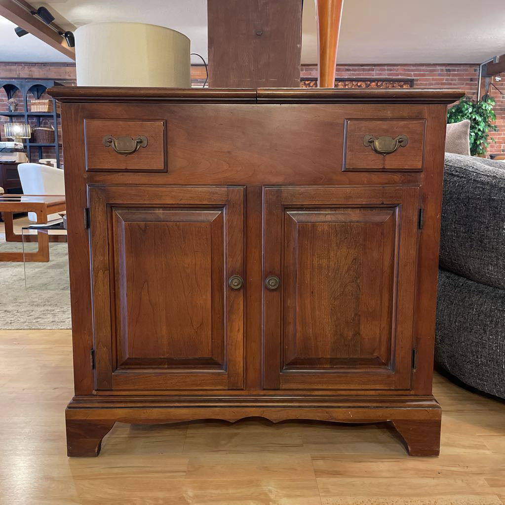 Black Top Sliding Top Wooden Bar Cabinet C BAR SERVERS