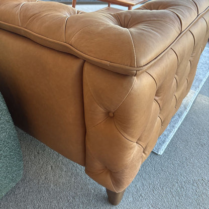 Daphne Tan Leather Sofa