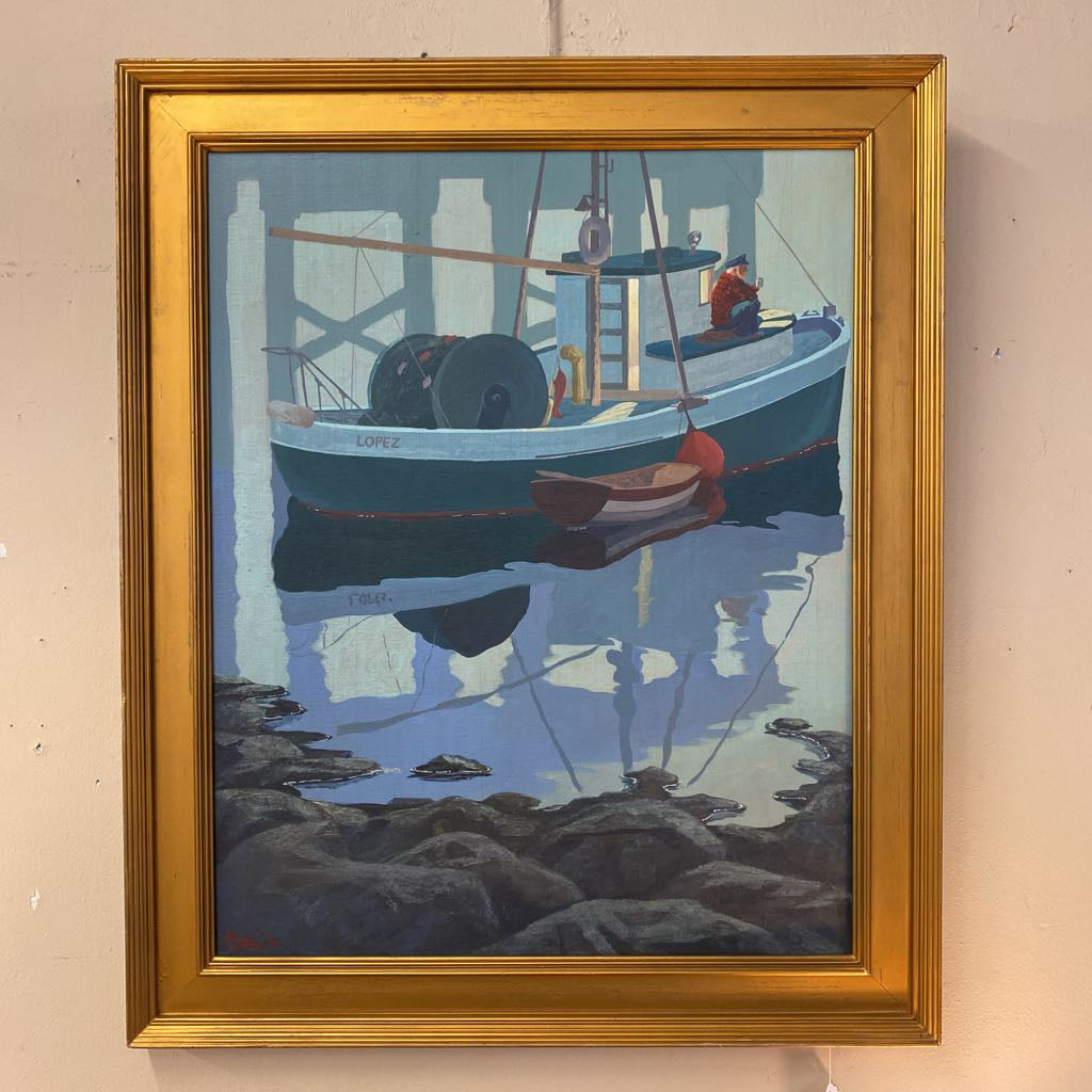 JOHN DECKER "LOPEZ" Framed Canvas Print