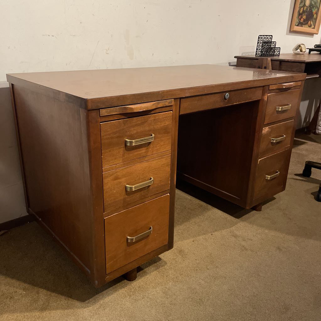 Leopold MCM Walnut Finish Desk