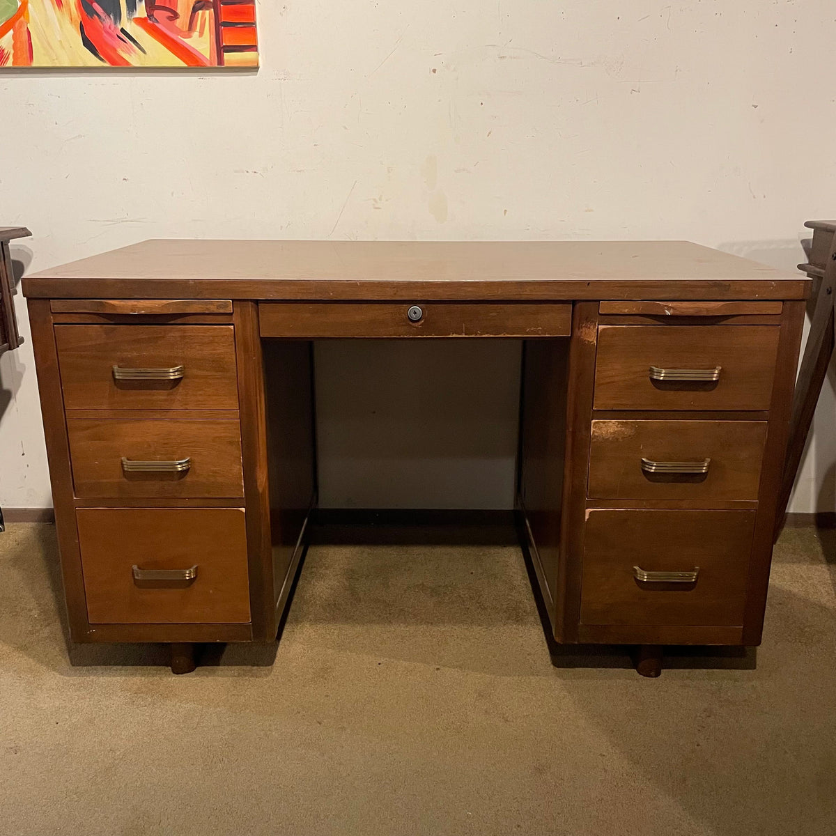 Leopold MCM Walnut Finish Desk