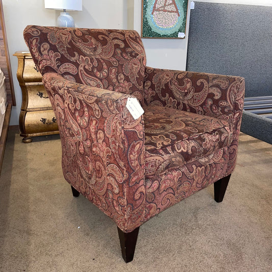 Burnt Orange Paisley Accent Chair U ACCENT CHAIRS
