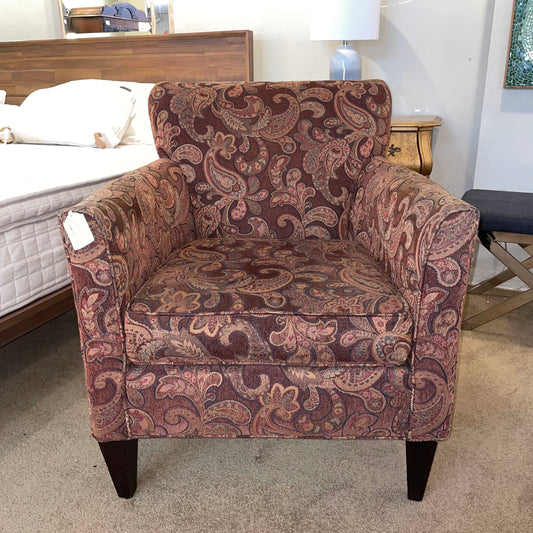 Burnt Orange Paisley Accent Chair U ACCENT CHAIRS