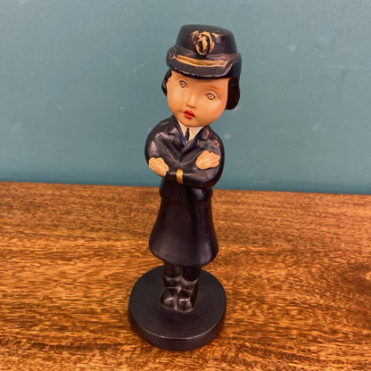 Vintage Uniformed Woman Figurine SMALLS