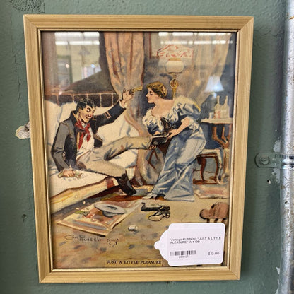 Vintage RUSSELL "JUST A LITTLE PLEASURE" Art