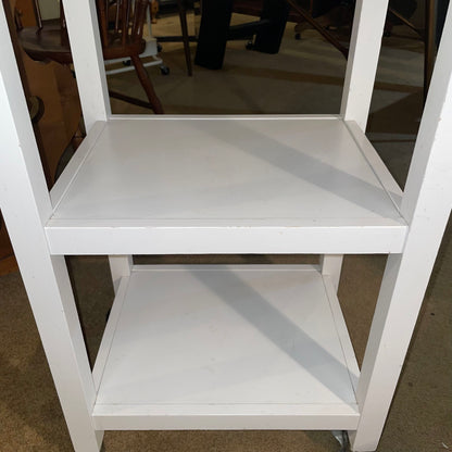 White Rolling 1 Drawer Table/Stand