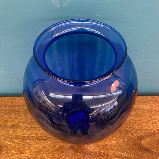 Mexican Cobalt Blue Recycled Glass Vase SMALLS