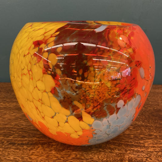 CRATE & BARREL Multi-Color Art Glass Bowl SMALLS