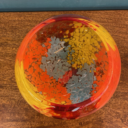 CRATE & BARREL Multi-Color Art Glass Bowl SMALLS