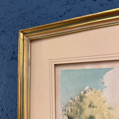 Vintage River Scene Print
