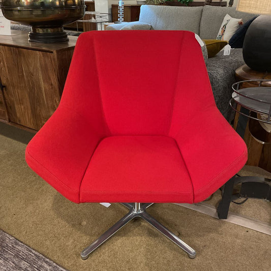 Keilhauer Cahoots Red Swivel Lounge Chair U ACCENT CHAIRS