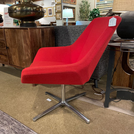 Keilhauer Cahoots Red Swivel Lounge Chair U ACCENT CHAIRS