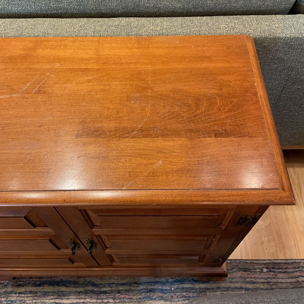 Traditional Two Door Record Cabinet