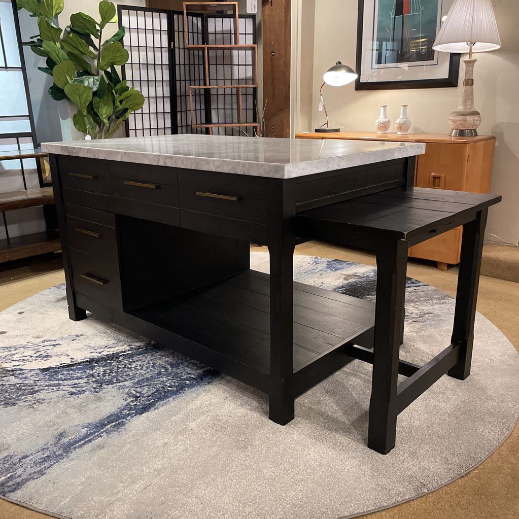 Ian Marble Top Kitchen Island C BAR SERVERS