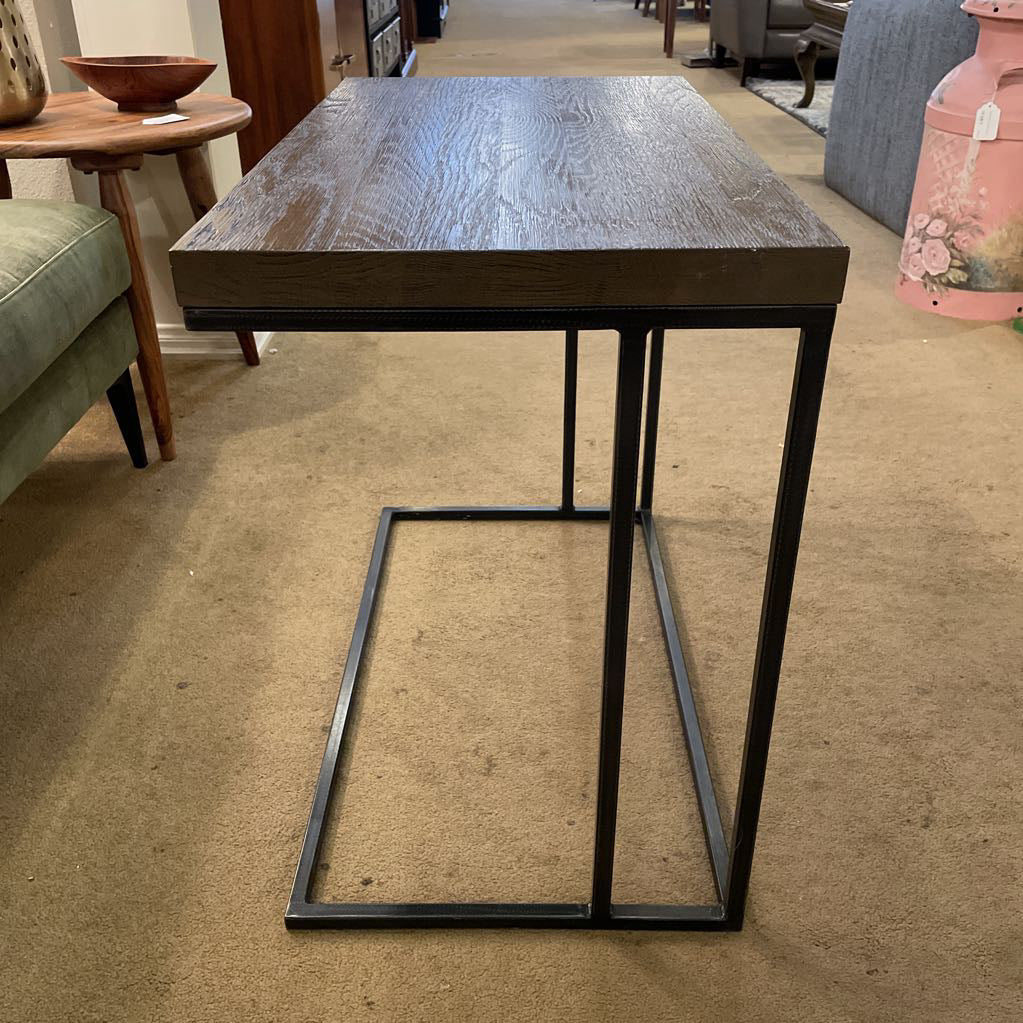 Rectangular Large Wood & Metal "C" Table