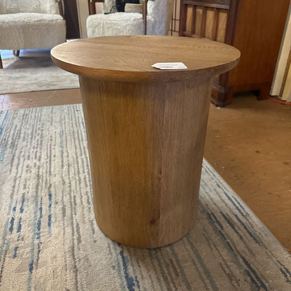 Round Oak Side Table