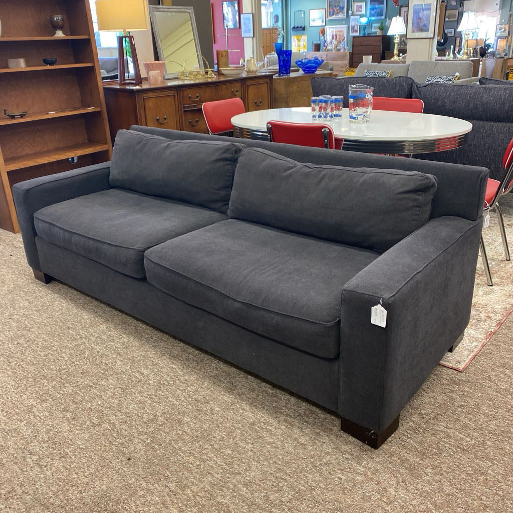 WEST ELM Grey Two Cushion Couch U SOFAS