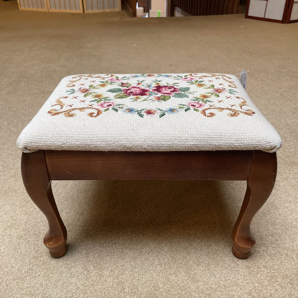Paxton Co. MC Needlepoint Footstool