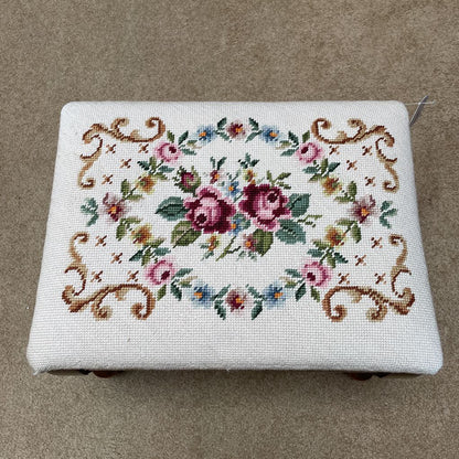 Paxton Co. MC Needlepoint Footstool