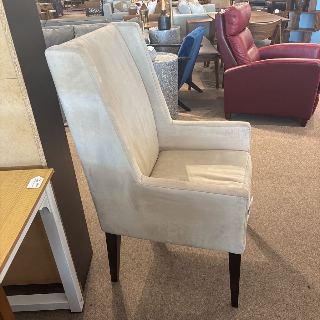 West Elm White Velvet Wingback Chair U ACCENT CHAIRS
