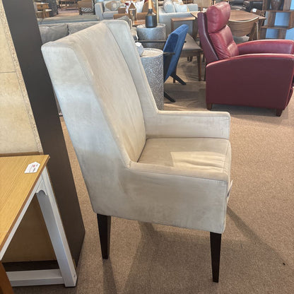 West Elm White Velvet Wingback Chair U ACCENT CHAIRS