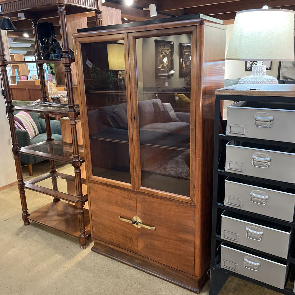 1950's Paul Frankl "Contemporary Line" MCM China Cabinet for Johnson Furniture w/ Key C CABINETS