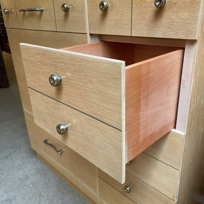 MCM Asymmetrical Multi-Drawer Chest w/ Glass Top for B.P Furniture (Fashion-Flow)