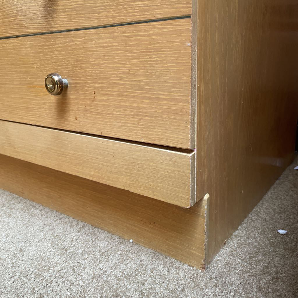 MCM Asymmetrical Multi-Drawer Chest w/ Glass Top for B.P Furniture (Fashion-Flow)