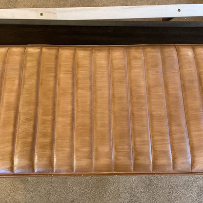 Camel Leather & Steel Leg Accent Bench C ACCENT BENCHES