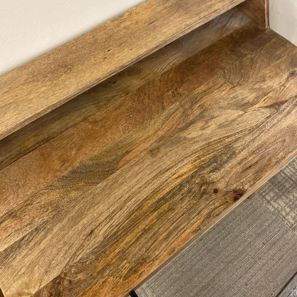 Small Hardwood Desk w/Drawer & Outlets C DESKS