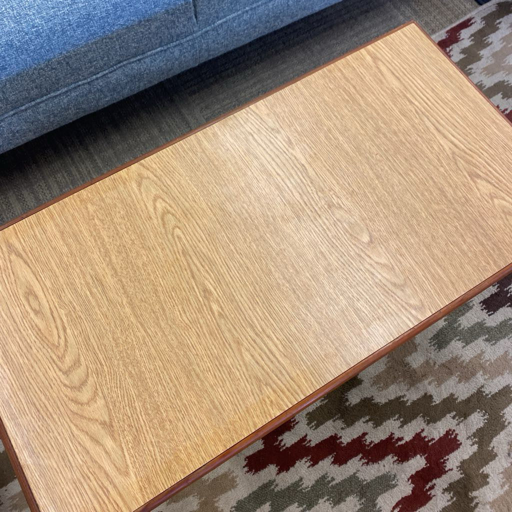Small Custom MCM Wood Cocktail Table C COAT RACKS