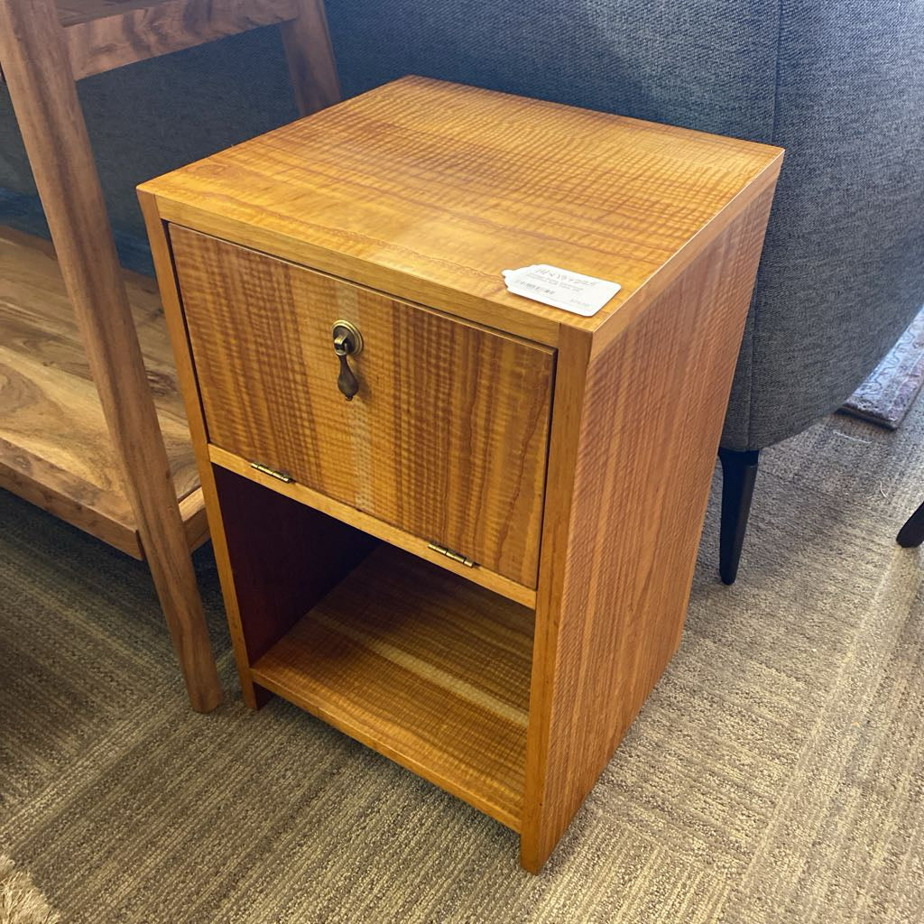 Vintage Funky Hardwood Dropfront Side Table C SIDE TABLES