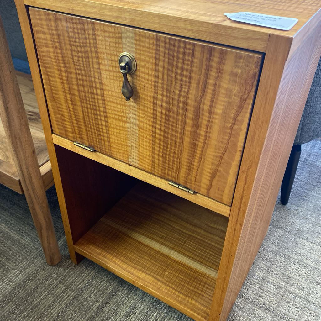 Vintage Funky Hardwood Dropfront Side Table C SIDE TABLES