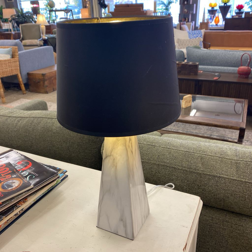 Faux Marble Obelisk Table Lamp LAMPS