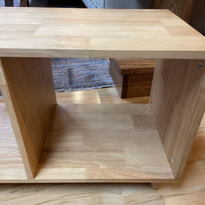 3 Cube Black wood Open Shelving Media Console
