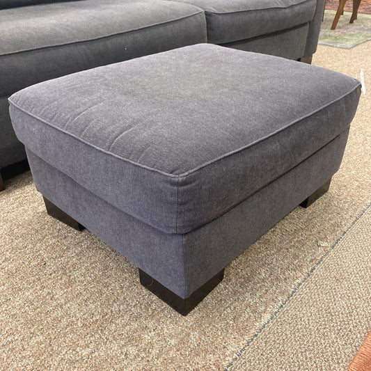 WEST ELM Grey Ottoman (AS IS) U OTTOMANS