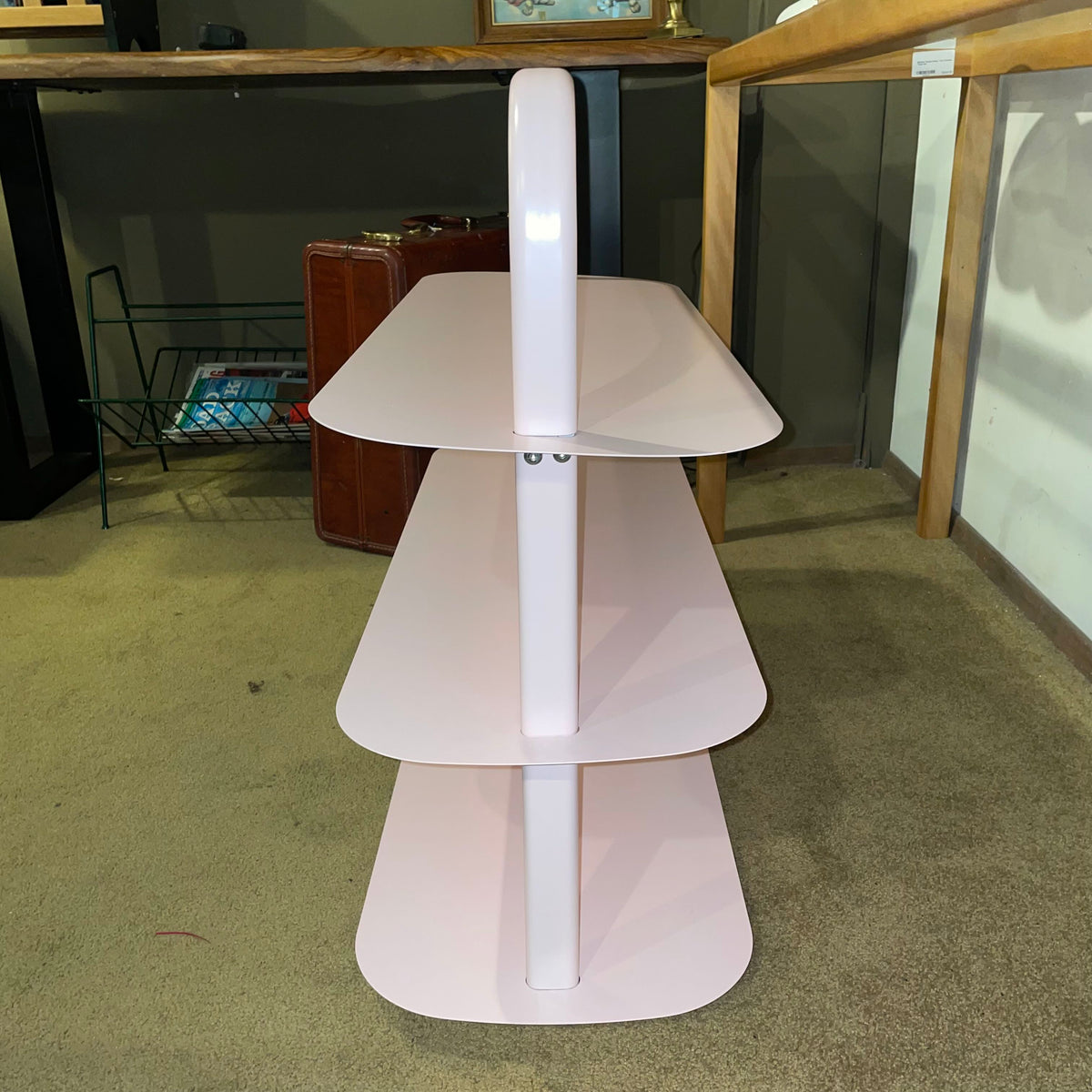 Open Spaces Pink Metal 3 Tier Shoe Rack