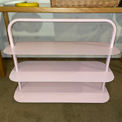 Open Spaces Pink Metal 3 Tier Shoe Rack