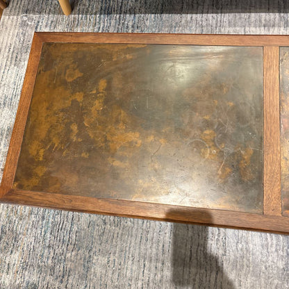 Vintage 2 Drawer Wood & Metal Coffee Table